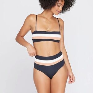 L space striped bathing suit top! Color shown in 2nd and 3rd photos